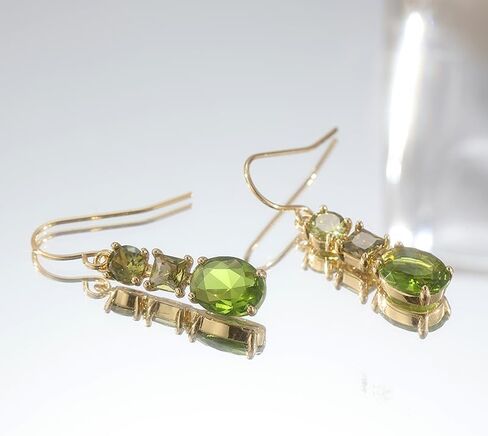 1 Pair of Vintage Copper Craftsman Earrings Inlaid with Artificial Zircon Bohemian Style Travel Party, The Best Choice for Daily Wear in Saudi Arabia