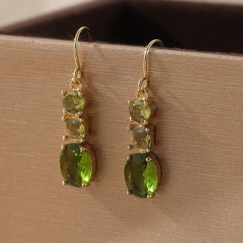 1 Pair of Vintage Copper Craftsman Earrings Inlaid with Artificial Zircon Bohemian Style Travel Party, The Best Choice for Daily Wear in Saudi Arabia