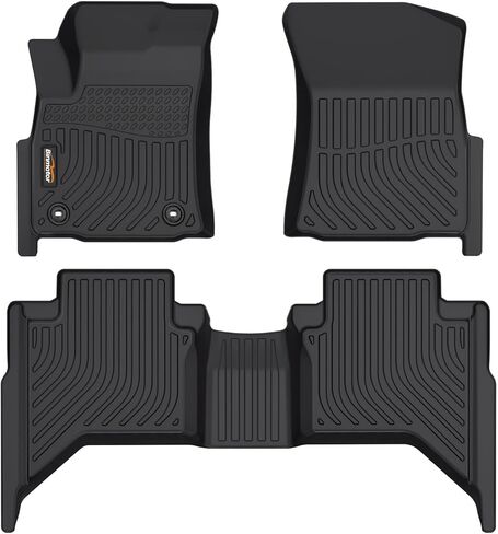 TPE Floor Mats for Toyota Hilux revo 4D 2015-2023, Black, Custom Fit, All-Weather Protection, Easy-to-Clean in Saudi Arabia