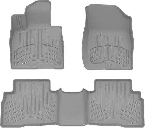 سجادات أرضية WeatherTech FloorLiner HP Custom Fit لسيارة Hyundai Tucson Hybrid الصف الأول والثاني (441678-1-3IM)، أسود in Kuwait