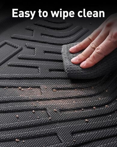 Floor Mats for Toyota Tacoma 2001-2004(ONLY Fit Double Cab) All Weather Custom Fit Heavy Duty Rubber Liner, 1st & 2nd Row, Car Accessories for Tacoma 2001 2002 2003 2004 in Kuwait