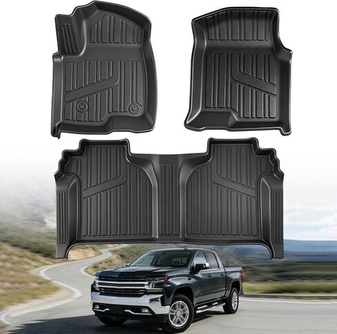مجموعة سجادات الأرضية وبطانة الحمولة لجميع الأحوال الجوية لسيارة Ford Bronco 2021-2026 4 أبواب، بطانات أرضية TPE مخصصة مع حصيرة صندوق السيارة، ملحقات برونكو للصف الأول والثاني، وليس لنماذج برونكو سبورت والهجينة in Kuwait