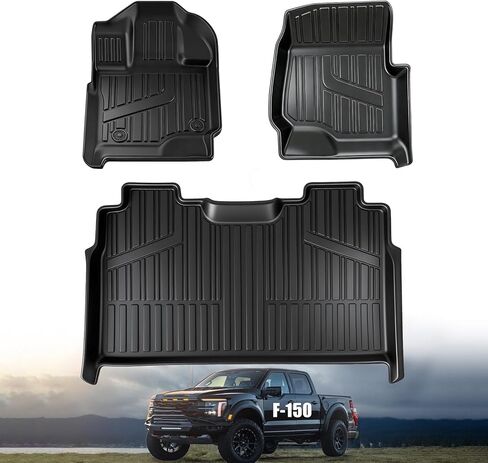 مجموعة سجادات الأرضية وبطانة الحمولة لجميع الأحوال الجوية لسيارة Ford Bronco 2021-2026 4 أبواب، بطانات أرضية TPE مخصصة مع حصيرة صندوق السيارة، ملحقات برونكو للصف الأول والثاني، وليس لنماذج برونكو سبورت والهجينة in Kuwait
