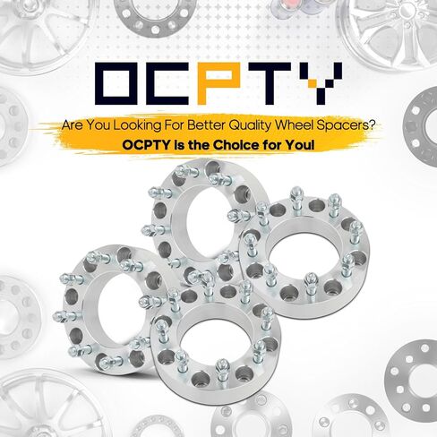 OCPTY 4 قطع 8 × 180 إلى 8 × 170 فواصل عجلات 2 بوصة محولات عجلات 14 × 1.5 مسامير 126 مم مركز مناسب لـ 2011-2018 لسيارة شيفروليه لسيلفرادو 2500/2011-2023 لسيارة شيفروليه لسيلفرادو 2500 HD in Kuwait
