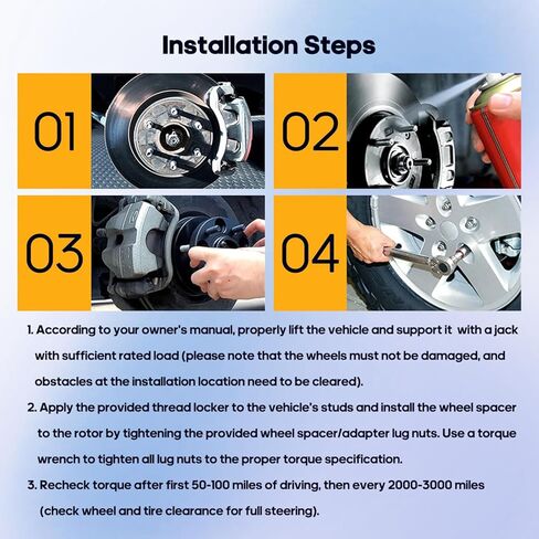 OCPTY 4 قطع 8 × 180 إلى 8 × 170 فواصل عجلات 2 بوصة محولات عجلات 14 × 1.5 مسامير 126 مم مركز مناسب لـ 2011-2018 لسيارة شيفروليه لسيلفرادو 2500/2011-2023 لسيارة شيفروليه لسيلفرادو 2500 HD in Kuwait