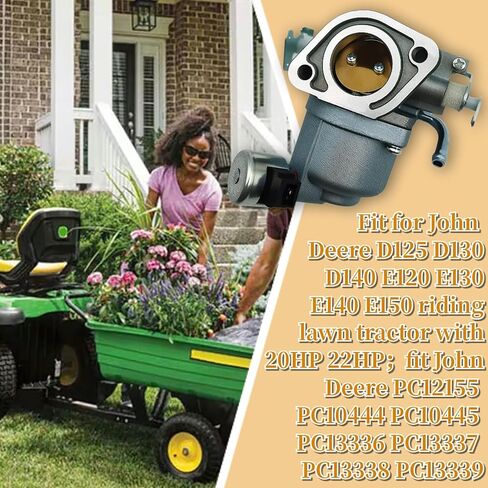 PC12155 المكربن ​​Carb Kit لجون ديري D125 D130 D140 E120 E130 E140 E150 ركوب جرار الحديقة مع 20HP 22HP PC12155 PC10445 in Kuwait