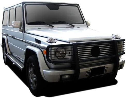 وحدة حماية من الصدمات لفرشاة شبكة الحصان الأسود باللون الأسود متوافقة مع 2003-2010 Mercedes-Benz G55 AMG|1999-2010 Mercedes-Benz G500-PGBZA008A in Saudi Arabia