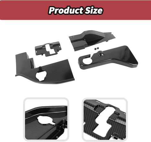 JeCar 4pcs Carbon Fiber Engine Bay Dust Cover Trim Kit for 2011-2023 Dodge Charger in Saudi Arabia