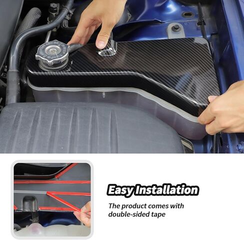 JeCar 4pcs Carbon Fiber Engine Bay Dust Cover Trim Kit for 2011-2023 Dodge Charger in Saudi Arabia