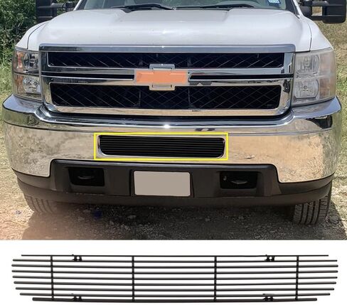 Black Grille Front Billet Grille Insert Compatible with Chevy Silverado 2500 HD 2011-2014 in Saudi Arabia