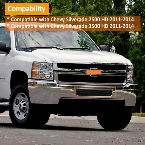 Black Grille Front Billet Grille Insert Compatible with Chevy Silverado 2500 HD 2011-2014 in Saudi Arabia