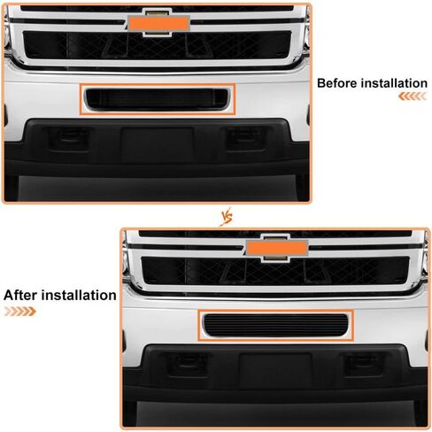 Black Grille Front Billet Grille Insert Compatible with Chevy Silverado 2500 HD 2011-2014 in Saudi Arabia