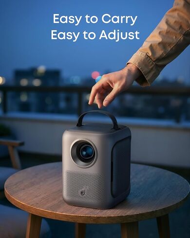 جهاز عرض Anker Nebula P1i المحمول مع WiFi وBluetooth من Soundcore، تصميم قابل للطي، 1080P FHD، 380 ANSI Lumens، تركيز تلقائي/حجر الزاوية، عدسة زجاجية بالكامل، مكبر صوت مدمج in Kuwait