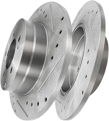 PM Auto Rear 284mm Drilled Slotted Disc Brake Rotors Replacement For 2008-2019 Hyundai Sonata in Saudi Arabia