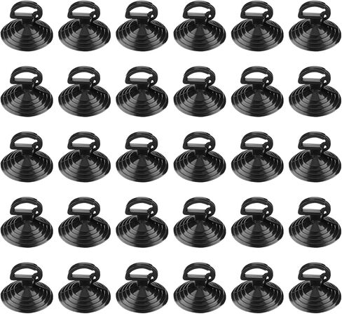 30PCS Car Glass Windshield Sunshade Suction Cups, Powerful Pull Ring Vehicle Window Shade Suction Cups, Multifunction Auto Sun Visor Sucker Hook, Universal for Vehicles (Transparent, 4.5 cm) in Saudi Arabia