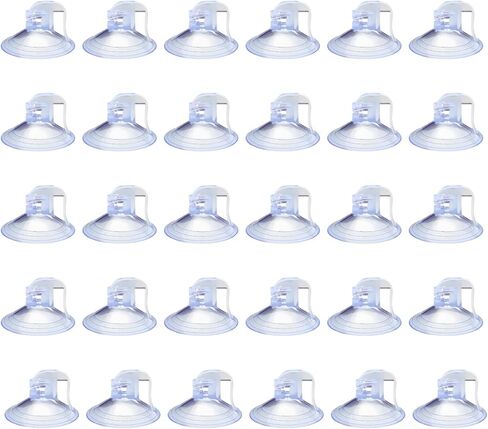 30PCS Car Glass Windshield Sunshade Suction Cups, Powerful Pull Ring Vehicle Window Shade Suction Cups, Multifunction Auto Sun Visor Sucker Hook, Universal for Vehicles (Transparent, 4.5 cm) in Saudi Arabia