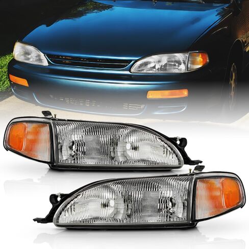 KEEKPO - For 1995-1996 Toyota Camry Factory Style Headlights Headlamps w/Corner Signal Lights 4pc Set Left+Right in Saudi Arabia