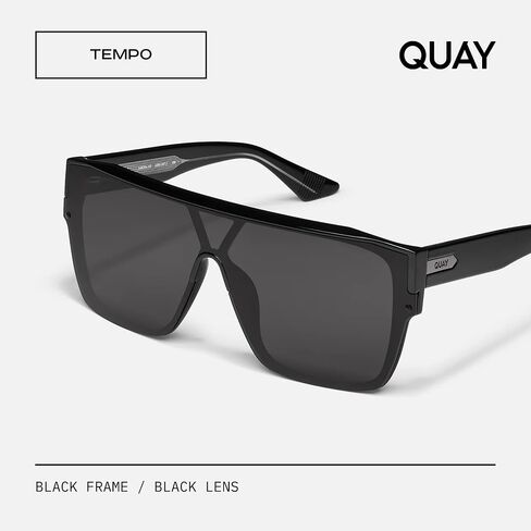نظارة شمسية QUAY TEMPO Shield للرجال والنساء + حزمة مع طقم نظارات إكسسوارات in Kuwait