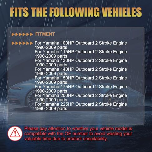 6PCS Heavy Duty Ignition Coils Fit for Yamaha Outboard 100HP 115HP 130HP 140HP 150HP 175HP 200HP 225HP 2 Stroke Replace OE 6R3-85570-01-00 6R3-85570-00-00 in Kuwait
