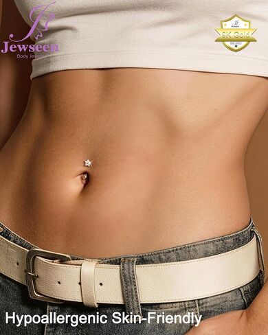 Jewseen 9K Gold Rook Piercing Jewelry 16g Rook Earring Flower Eyebrow Piercing Jewelry CZ Eyebrow Ring Daith Piercing Jewelry Lip Piercing Jewelry for Women Men in Kuwait