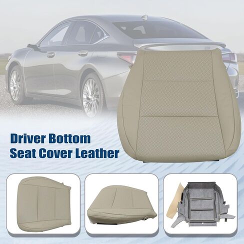 غطاء مقعد من الجلد المصنوع من الألياف الدقيقة المثقوبة من جانب السائق متوافق مع Lexus ES300h ES350 2013 2014 2015 2016 2017 2018 in Saudi Arabia