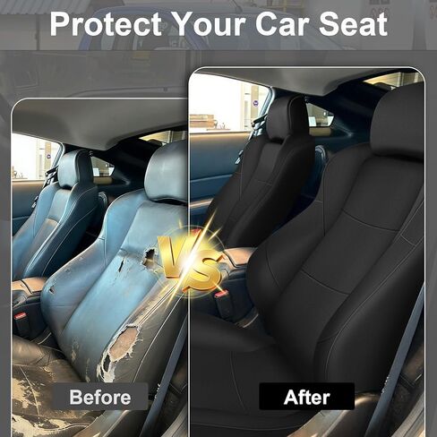 SAPUBK Custom-Fit Front Seat Covers Replace for 2003-2006 Nissan 350Z, Driver and Passenger Premium Leather with Composite Soft Foam Lining Seat Cover in Saudi Arabia
