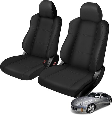 SAPUBK Custom-Fit Front Seat Covers Replace for 2003-2006 Nissan 350Z, Driver and Passenger Premium Leather with Composite Soft Foam Lining Seat Cover in Saudi Arabia