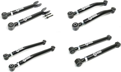 Freedom Off-Road Adjustable Front Upper + Lower and Rear Upper + Lower Control Arms For 0-4.5" Lift 8 pc kit For 2018-2024 Compatible with Jeep Wrangler in Saudi Arabia