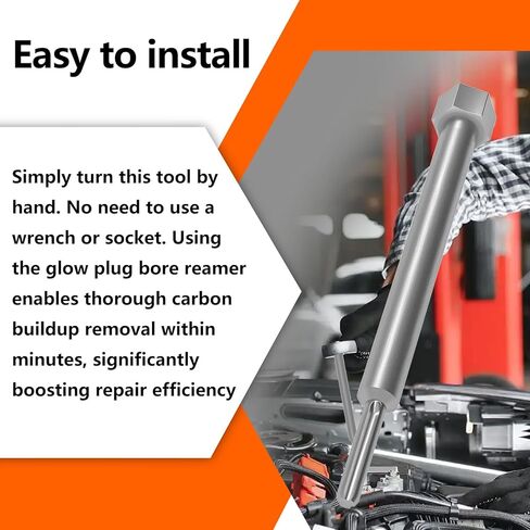 (فضي) مخرطة تجويف ذات قابس متوهج، متوافقة مع محركات الديزل سعة 6.6 لتر 3.0 لتر 2.8 لتر (2001-2025)، مجموعة مخرطة مقعد دقيقة تستخدم لتنظيف إزالة تراكم الكربون in Kuwait