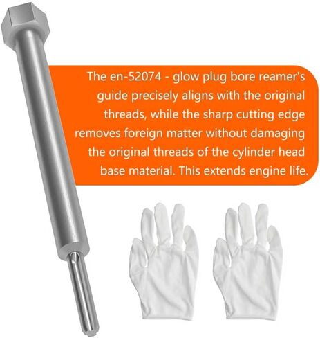 (فضي) مخرطة تجويف ذات قابس متوهج، متوافقة مع محركات الديزل سعة 6.6 لتر 3.0 لتر 2.8 لتر (2001-2025)، مجموعة مخرطة مقعد دقيقة تستخدم لتنظيف إزالة تراكم الكربون in Kuwait