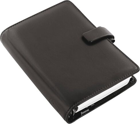Filofax Metropol Organizer, Personal Size, Black - Leather-Look, Six Rings, Week-to-View Insert, Multilingual (C026902) in Saudi Arabia