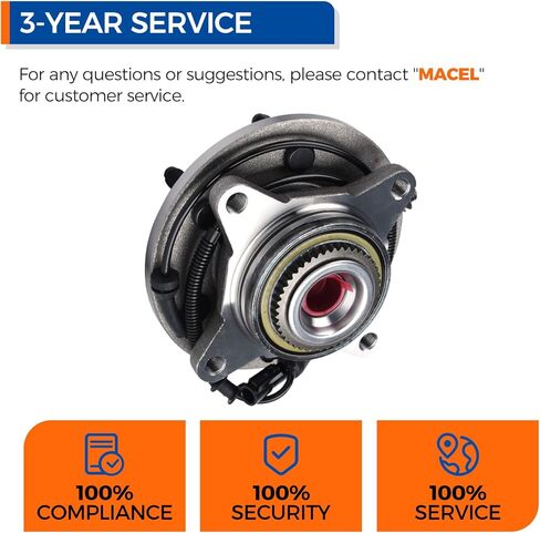 PAROD Pair 515046 Front 4WD Wheel Hub Bearing Assembly Compatible with 2004 Ford F-150 Heritage, 2004-2005 F-150 w/ABS in Saudi Arabia