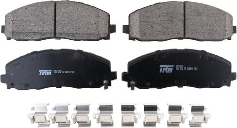 Coated Vented 330mm Disc Rotors and TRW Pro Ceramic Pad Set with Hardware and Acoustic Sensors Front Brake Kit For Pacifica Town & Country Voyager Grand Caravan Journey C/V Routan in Saudi Arabia