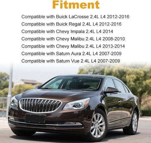 مجموعة شداد حزام سيربنتين مع بكرة متوافقة مع Chevy Impala Malibu 2008-2010 Buick LaCrosse Regal 2012-2016 Saturn Aura 2007-2009 لاستبدال 12663047 in Saudi Arabia