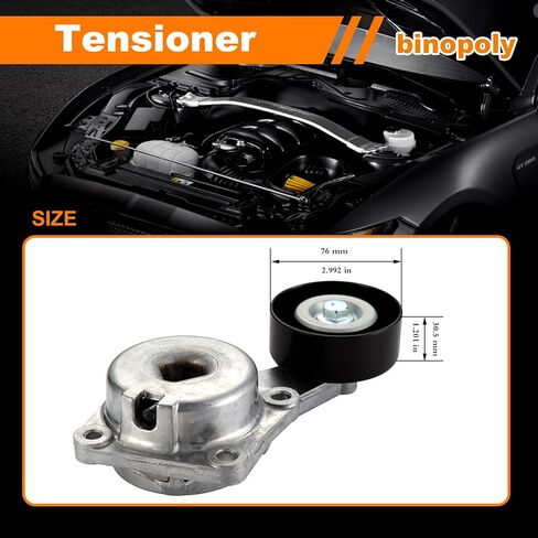 مجموعة شداد حزام القيادة 89263 من Binopoly مع بكرة لسلسلة 2002-2019 Ford GT/E Van Explorer Lobo E450 F450 Lincoln Aviator Mark LT Navigator Mercury Mountaineer OE#38274 419-01 1L2Z6B209AA in Saudi Arabia