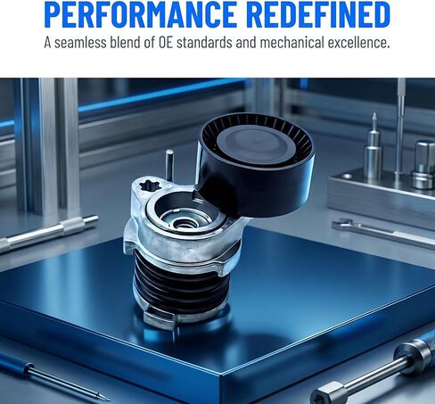 AMCC Drive Belt Tensioner Assembly with Pulley Compatible with BMW 550i GT xDrive 650i Coupe xDrive 750i 760Li Alpina B6 B7 B7L M5 M6 M760i X5 X6 2008-2018 3.0L 4.4L 6.0L V8 V12 Replace: 11287549873 in Kuwait