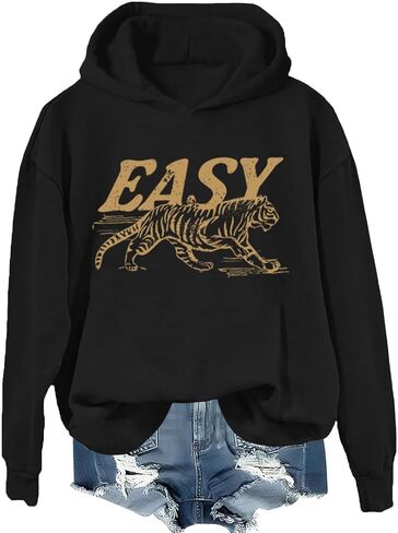 Easy Tiger Hoodie Women, Easy Tiger Vintage Sweatshirt, Vintage Graphic Shirts Women Man in Saudi Arabia