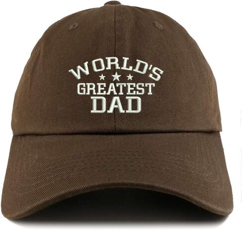 Trendy Apparel Shop World's Greatest Dad Solid Adjustable Unstructured Dad Hat in Saudi Arabia