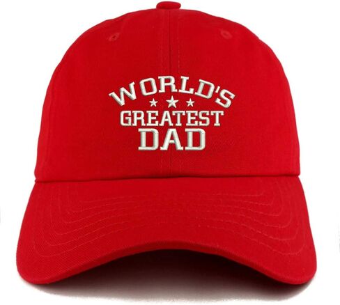 Trendy Apparel Shop World's Greatest Dad Solid Adjustable Unstructured Dad Hat in Saudi Arabia