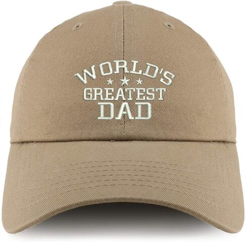 Trendy Apparel Shop World's Greatest Dad Solid Adjustable Unstructured Dad Hat in Saudi Arabia