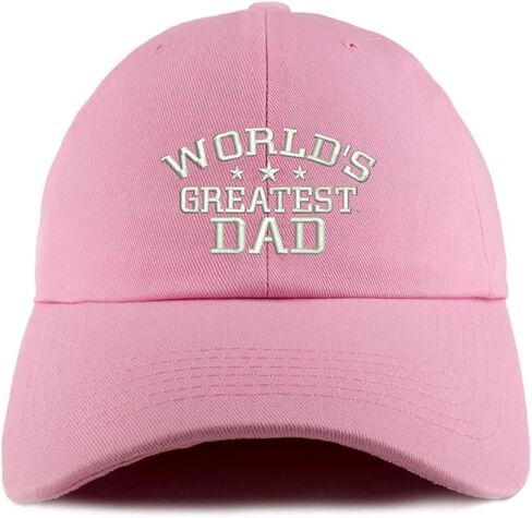 Trendy Apparel Shop World's Greatest Dad Solid Adjustable Unstructured Dad Hat in Saudi Arabia