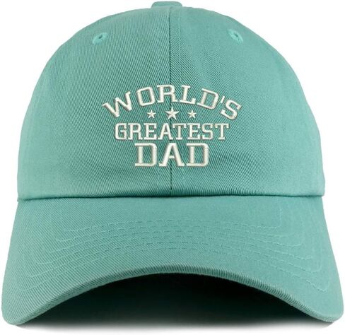 Trendy Apparel Shop World's Greatest Dad Solid Adjustable Unstructured Dad Hat in Saudi Arabia