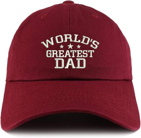 Trendy Apparel Shop World's Greatest Dad Solid Adjustable Unstructured Dad Hat in Saudi Arabia