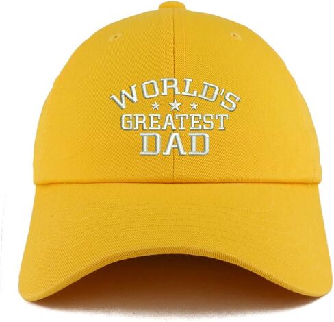 Trendy Apparel Shop World's Greatest Dad Solid Adjustable Unstructured Dad Hat in Saudi Arabia