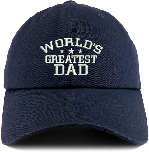 Trendy Apparel Shop World's Greatest Dad Solid Adjustable Unstructured Dad Hat in Saudi Arabia