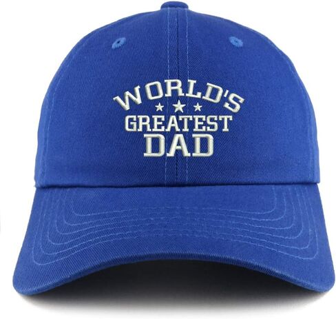 Trendy Apparel Shop World's Greatest Dad Solid Adjustable Unstructured Dad Hat in Saudi Arabia