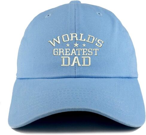 Trendy Apparel Shop World's Greatest Dad Solid Adjustable Unstructured Dad Hat in Saudi Arabia