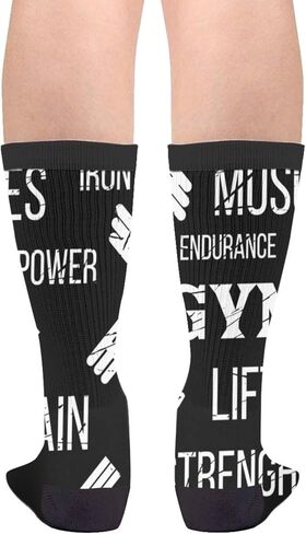 MOLIAN Gym Label Dumbbell Women Men Novelty Socks Funny Crazy Dress Sock in Saudi Arabia