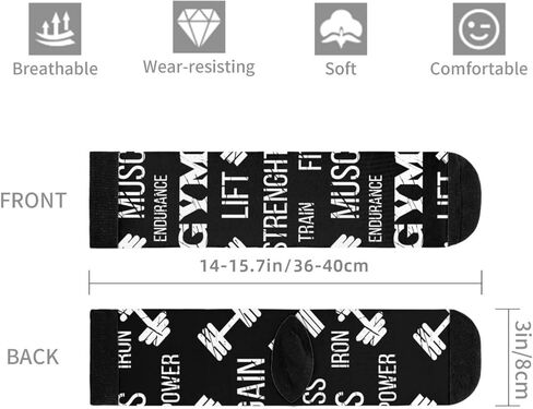 MOLIAN Gym Label Dumbbell Women Men Novelty Socks Funny Crazy Dress Sock in Saudi Arabia