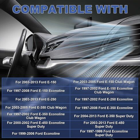 محرك منفاخ خلفي من PartsFlow مع قفص مروحة لـ 1997-2013 Ford E-150/E-250/E-350 Super Duty/E-350 Econoline/E-150 Club Wagon/E-350 Club Wagon/E-150 Econoline Club Wagon/Econoline Super Duty 700220 in Kuwait